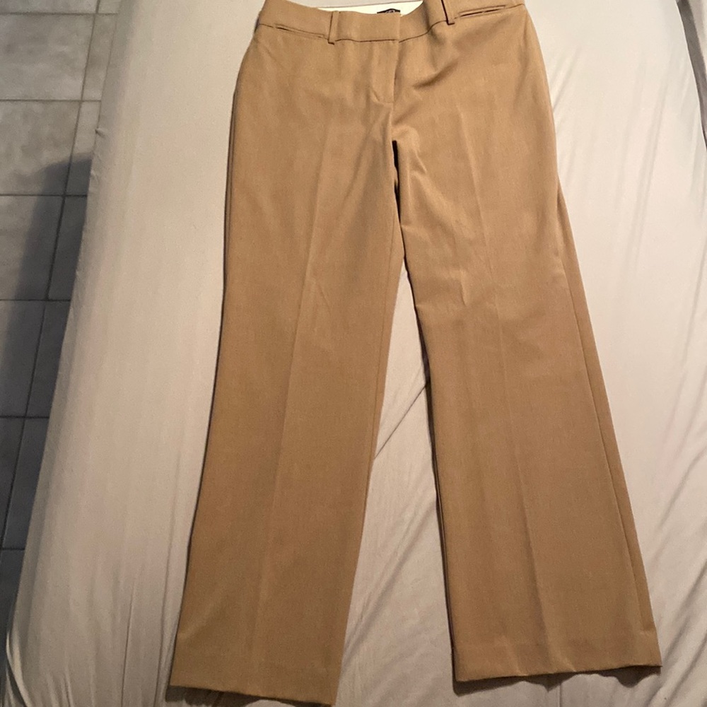 LOFT tan Julie (curvy) Trouser/pant size 12